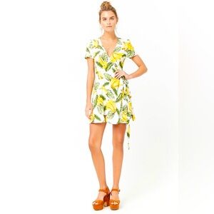 Forever 21 Tropical Banana Wrap Dress